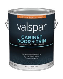 Valspar Cabinet Door & Trim Waterborne Alkyd Semi-Gloss Interior/Exterior Enamel, Pastel Base, 1 Gal.