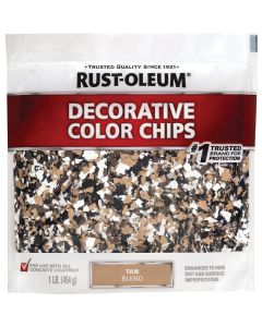 Rust-Oleum Color Chip Concrete Coating, 1 Lb., Tan