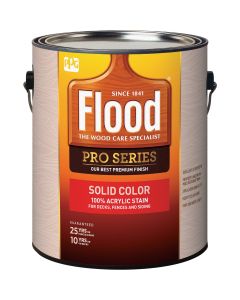 Flood 100% Acrylic Solid Color Deck, Fence And Siding Exterior Stain, Cedar, 1 Gal.