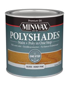 Minwax Polyshades 1/2 Pt. Gloss Stain & Finish Polyurethane In 1-Step, Honey Pine