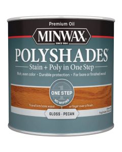 Minwax Polyshades 1/2 Pt. Gloss Stain & Finish Polyurethane In 1-Step, Pecan