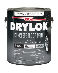 DryLok Concrete Floor Paint White/ Lt Tint , 1 Gal.