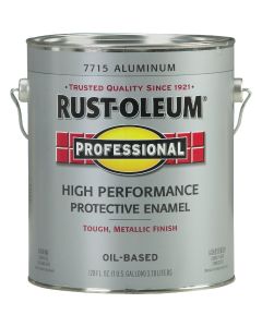 Rust-Oleum Professional Oil Based Gloss Protective Rust Control Enamel, Aluminum, 1 Gal.