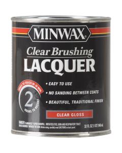 Minwax Gloss Clear Brushing Lacquer, 1 Qt.