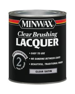 Minwax Satin Clear Brushing Lacquer, 1 Qt.