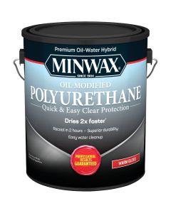 Minwax Gloss Water Based Oil-Modified Interior Polyurethane, 1 Gal.