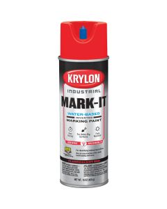 Krylon Mark-It 731308 Industrial WB APWA Brilliant Red Inverted Marking Paint