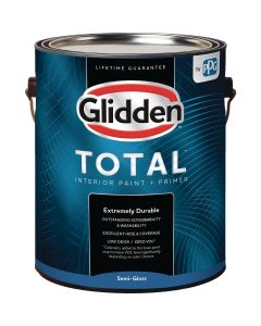 Glidden Total Interior Paint + Primer Semi-Gloss White & Pastel Base 1 Gallon