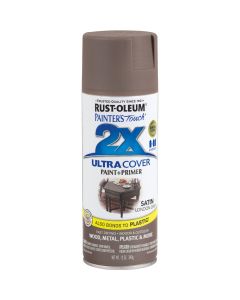 Rust-Oleum Painter's Touch 2X Ultra Cover 12 Oz. Satin Paint + Primer Spray Paint, London Gray