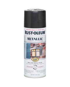 Rust-Oleum Stops Rust 11 Oz. Metallic Satin Spray Paint, Black Night