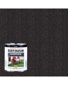 Rust-Oleum Stops Rust Hammered Paint, Black, 1 Qt.