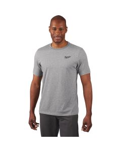 Milwaukee 2XL Gray Short Sleeve Unisex Hybrid Work Shirt