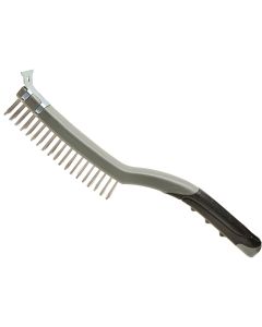 Best Look 5-1/4 In. x 1/2 In. Stiff Stainless Steel Wire Brush with Scraper