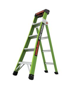 Little Giant King Kombo 5 Ft. To 8 Ft. 3-N-1 All Access Fiberglass Ladder With 375 Lb. Load Capacity Type 1AA Ladder Rating