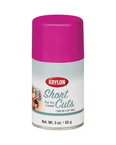 Krylon Short Cuts 3 Oz. High-Gloss Enamel Spray Paint, Hot Pink