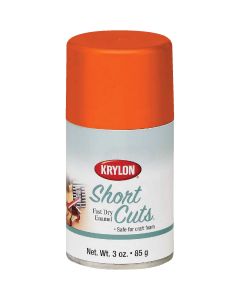 Krylon Short Cuts 3 Oz. High-Gloss Enamel Spray Paint, Glow Orange