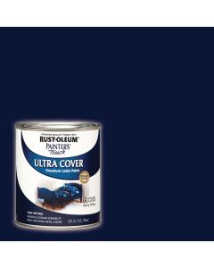 Rust-Oleum Painter's Touch 2X Ultra Cover Premium Latex Paint, Gloss Navy Blue, 1 Qt.