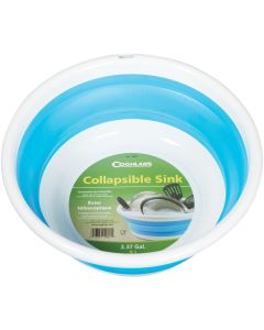 Coghlans 9 L. Blue & White Plastic Collapsible Sink