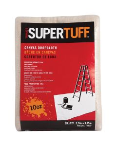 Trimaco SuperTuff Canvas 9 Ft. x 12 Ft. 10 Oz. Drop Cloth