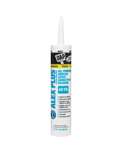 Dap Alex Plus 10.1 Oz. All Purpose White Siliconized Acrylic Latex Caulk