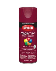 Krylon ColorMaxx 12 Oz. Satin Spray Paint, Burgundy