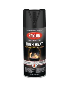 Krylon Flat Black 12 Oz. High Heat Spray Paint