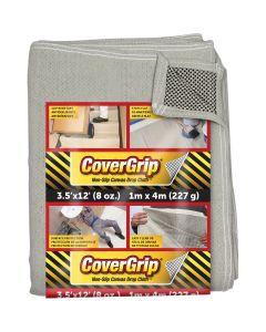 CoverGrip 3.5 Ft. x 12 Ft. 8 Oz. Non-Slip Safety Drop Cloth