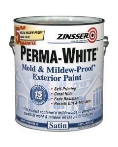 Zinsser Perma-White White-Tintable Satin Gallon Mildew Paint