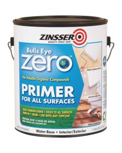 Zinsser Bulls Eye Zero VOC Interior/Exterior Primer, White, 1 Gal.