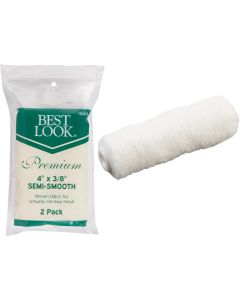 Best Look Premium 4 In. x 3/8 In. Mini Woven Fabric Roller Cover (2-Pack)