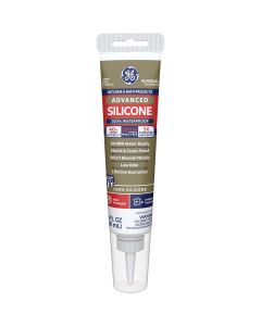 GE Advanced Silicone 2 Kitchen & Bath Sealant - Squeeze, Almond, 2.8oz