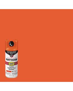 Rust-Oleum Stops Rust 12 Oz. Custom Spray 5 in 1 Gloss Spray Paint, Orange