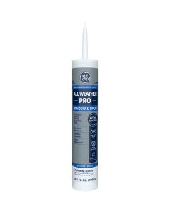 GE All Weather Pro 10.1 Oz. Clear Window & Door Siliconized Acrylic Caulk (MAWD310CR)