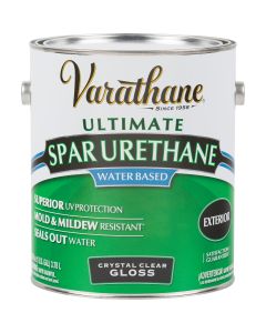 Varathane Gloss Clear Water Based Exterior Spar Urethane, 1 Gal.