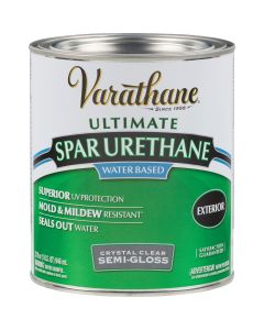 Varathane Semi-Gloss Clear Water Based Exterior Spar Urethane, 1 Qt.