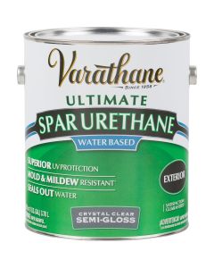 Varathane Semi-Gloss Clear Water Based Exterior Spar Urethane, 1 Gal.