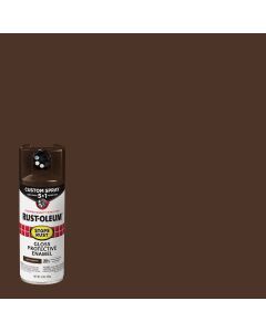 Rust-Oleum Stops Rust 12 Oz. Custom Spray 5 in 1 Gloss Spray Paint, Leather Brown