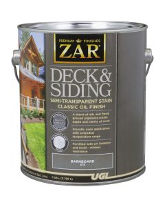 ZAR Semi-Transparent Deck and Siding Stain, Barnboard, 1 Gal.