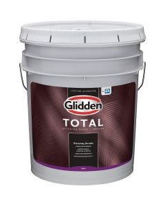 Glidden Total Exterior Paint + Primer Satin White & Pastel Base 5 Gallon