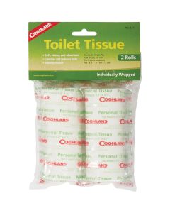 Coghlans 1-Ply Toilet Paper (2 Coreless Rolls)