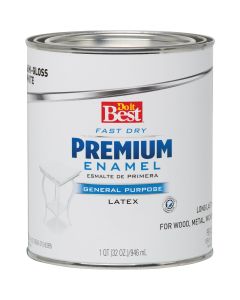 Do it Best Fast Dry Acrylic Latex Semi-Gloss Premium Enamel, White, 1 Qt.