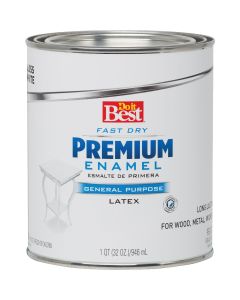 Do it Best Fast Dry Acrylic Latex Gloss Premium Enamel, White, 1 Qt.