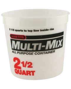 Leaktite 2.5 Qt. Semi-Transparent Multi-Mix All Purpose Mixing And Storage Container