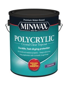 Minwax Polycrylic 1 Gal. Satin Water Based Protective Finish