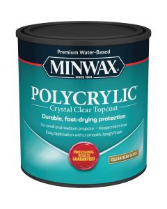 Minwax Polycrylic 1 Qt. Semi-Gloss Water Based Protective Finish