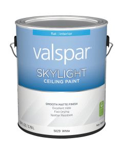 Valspar Skylight Latex Matte Flat Ceiling Paint, Soft White, 1 Gal.