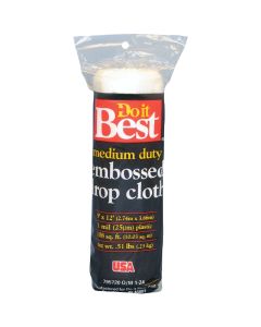 Do it Best Embossed Plastic 9 Ft. x 12 Ft. 1 mil Drop Cloth