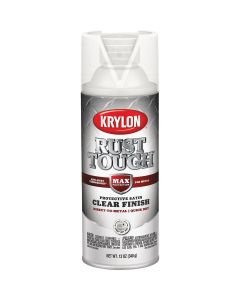 Krylon Rust Tough 12 Oz. Satin Alkyd Enamel Spray Paint, Clear