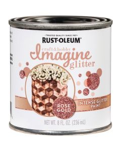 Rust-Oleum Imagine Craft & Hobby 8 Oz. Intense Rose Gold Glitter Paint