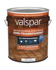 Valspar Semi Transparent Deck Stain, Neutral Tint Base, 1 Gal.